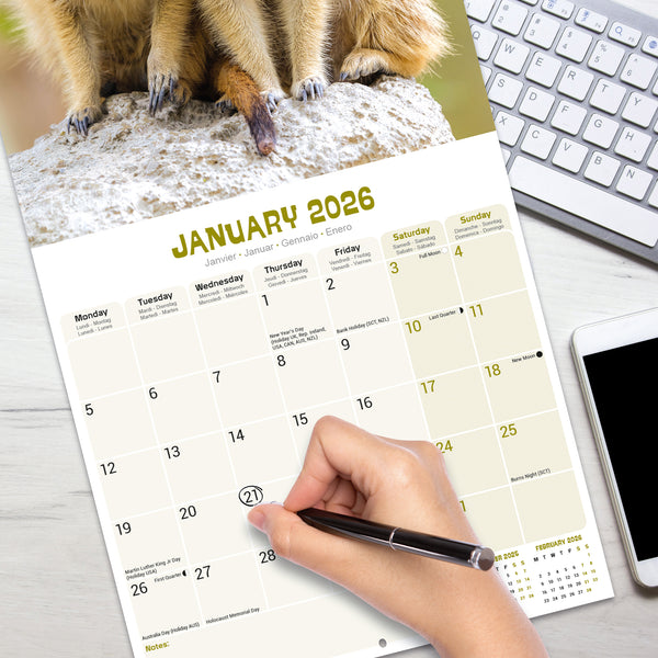 Meerkats Calendar 2026
