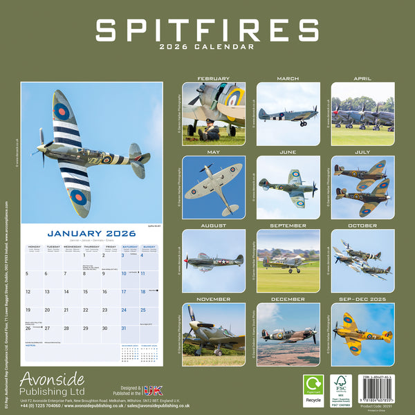 Spitfires Calendar 2026
