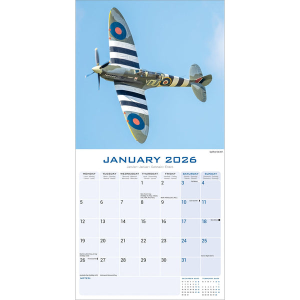 Spitfires Calendar 2026