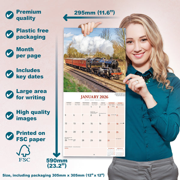 Steam Trains Calendar 2026