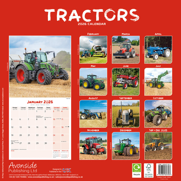 Tractors Calendar 2026