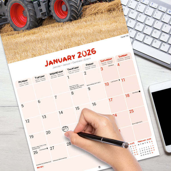 Tractors Calendar 2026