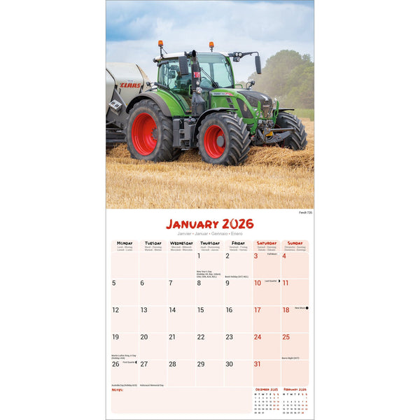Tractors Calendar 2026