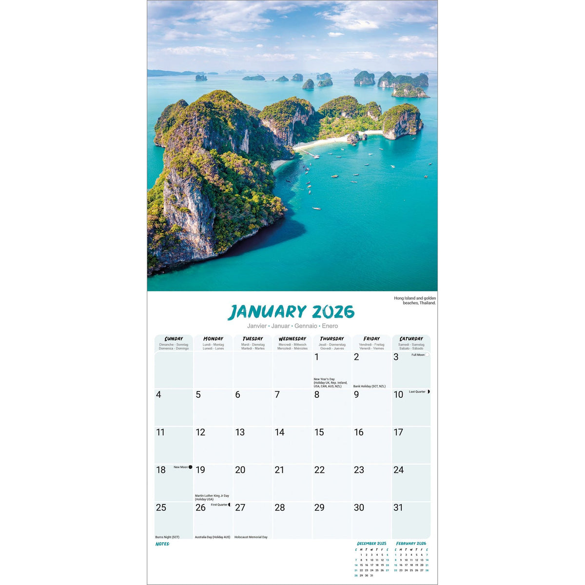 Tropical Islands Calendar 2026 Avonside Publishing Ltd