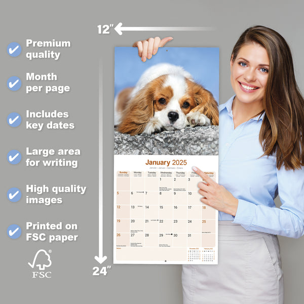 Cavalier King Charles Spaniel Calendar 2025