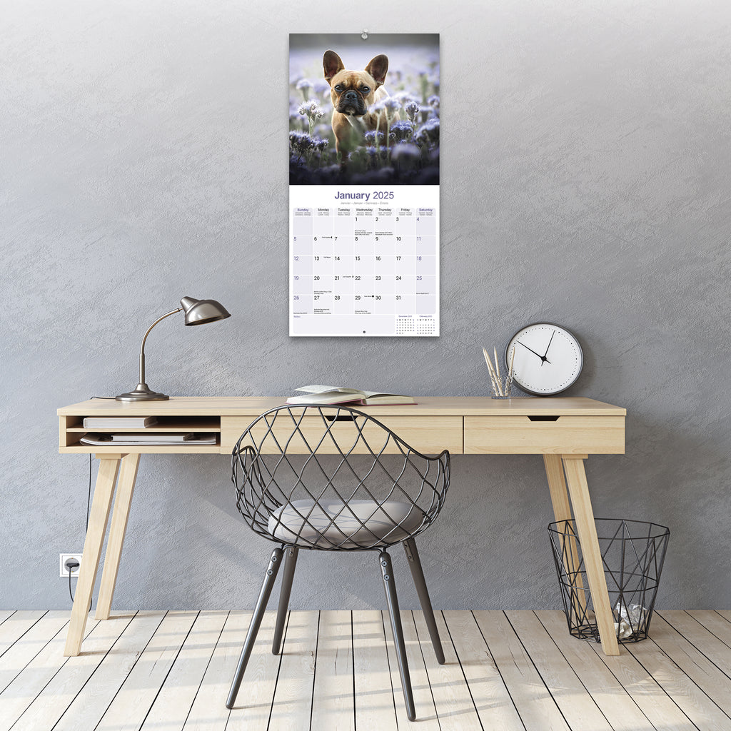 French Bulldog Calendar 2025 Avonside Publishing Ltd