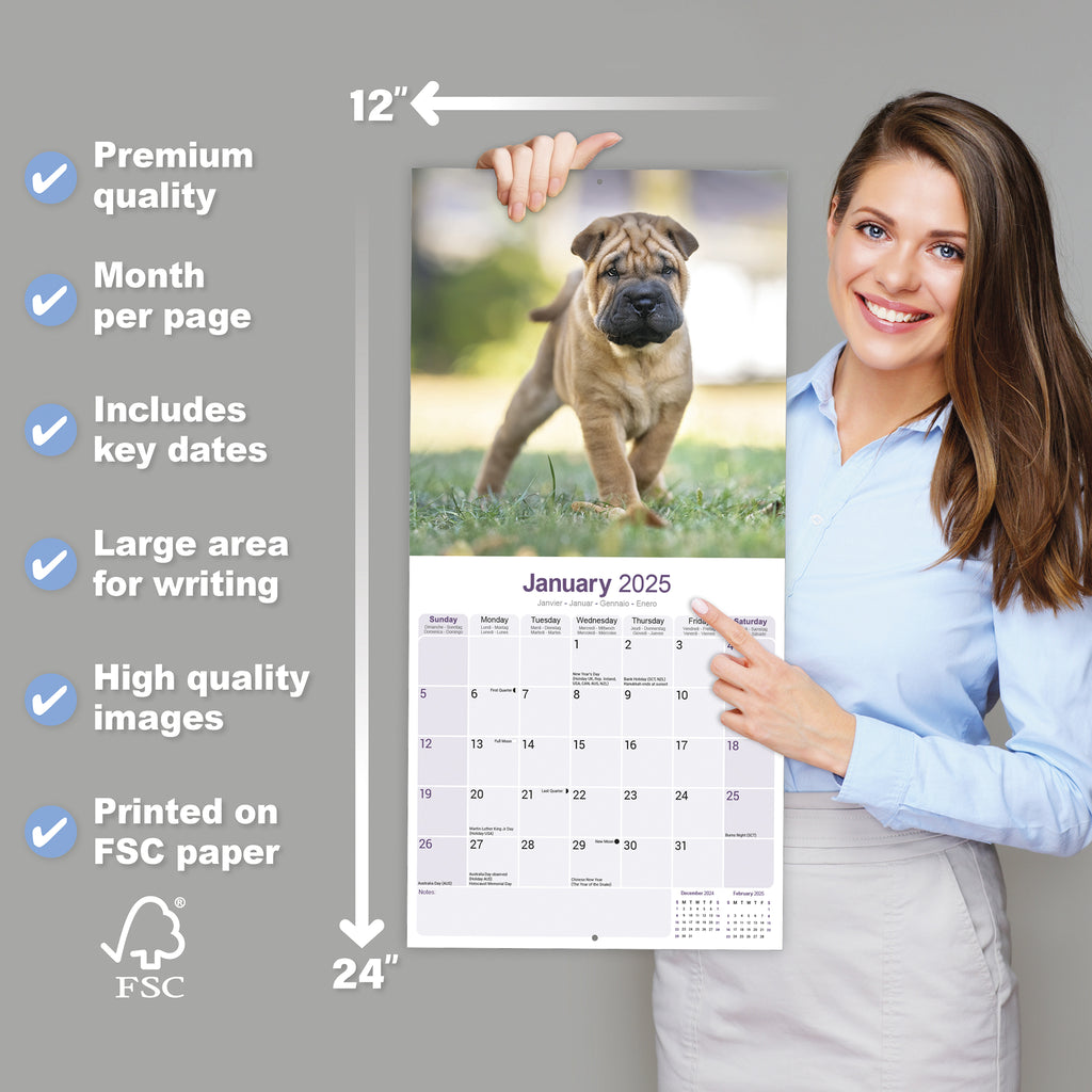 Shar Pei Calendar 2025