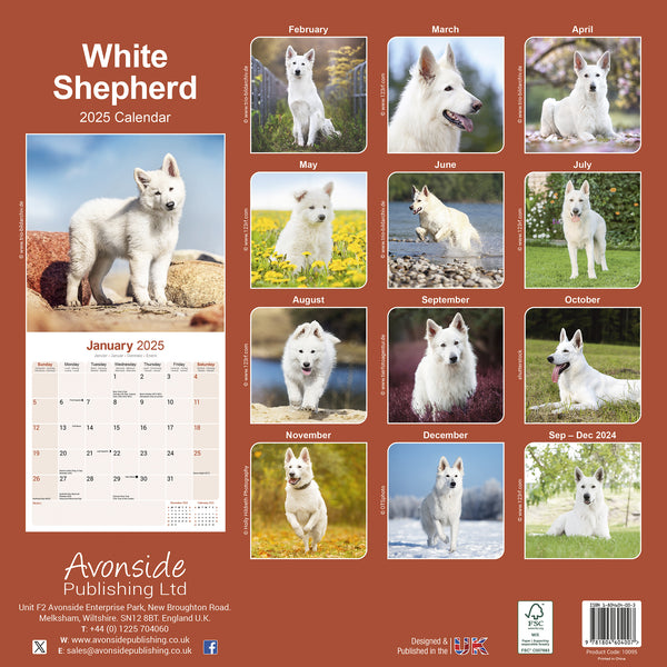 White Shepherd Calendar 2025