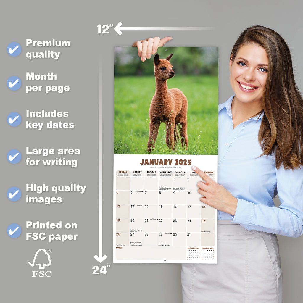 Alpaca Calendar 2025