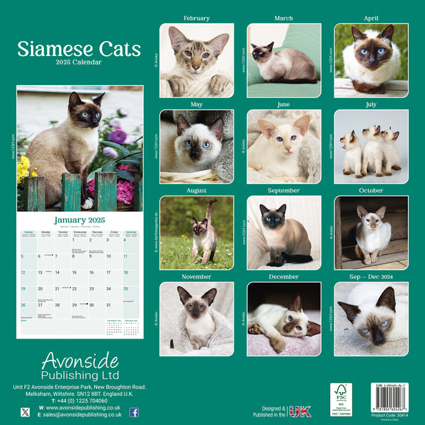 Siamese Cats Calendar 2025