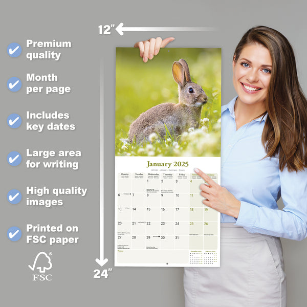 Rabbits Calendar 2025