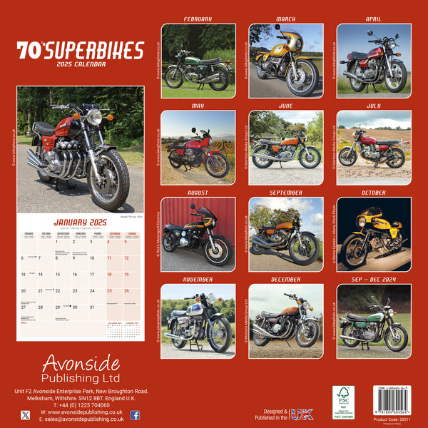 70's Superbikes Calendar 2025