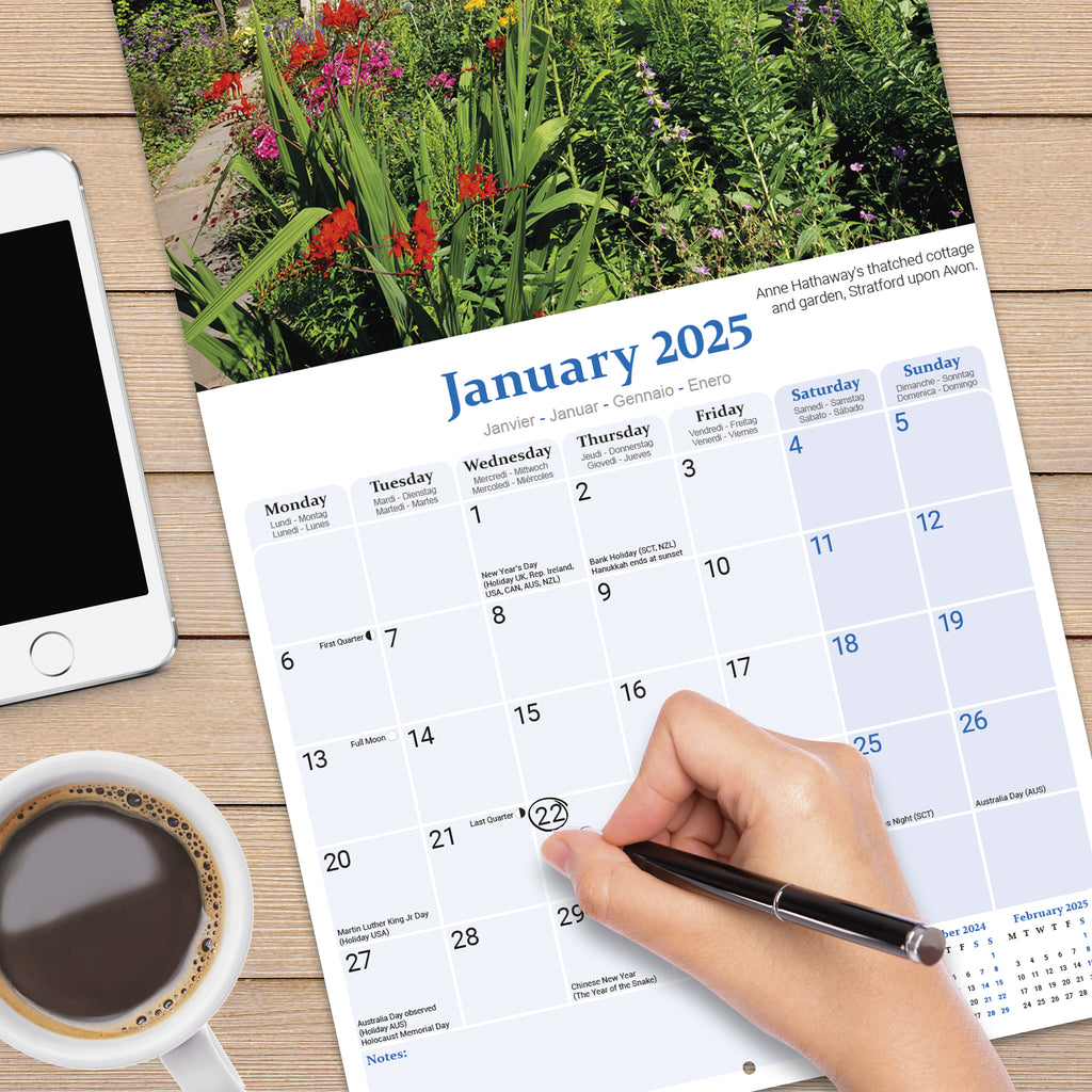 English Gardens Calendar 2025 Avonside Publishing Ltd English Gardens Calendar 2025