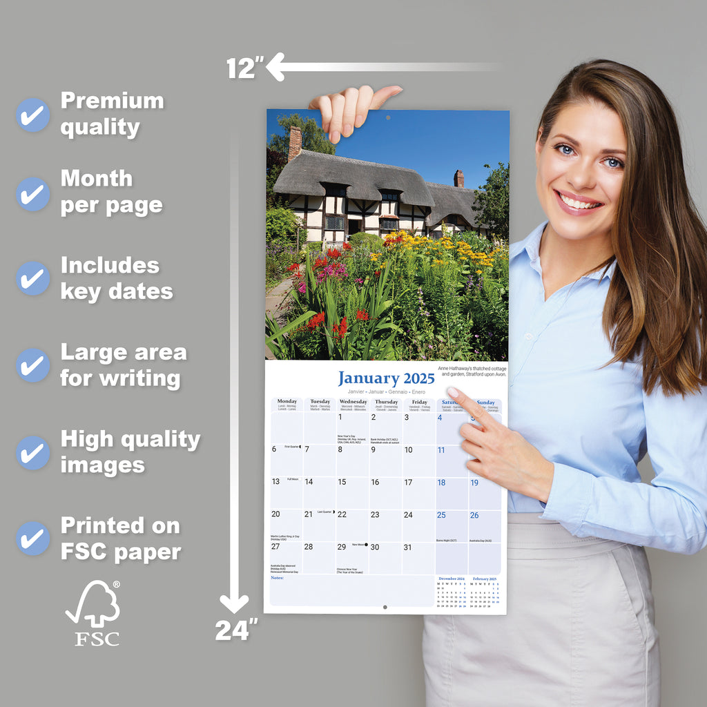 English Gardens Calendar 2025 Avonside Publishing Ltd English Gardens Calendar 2025