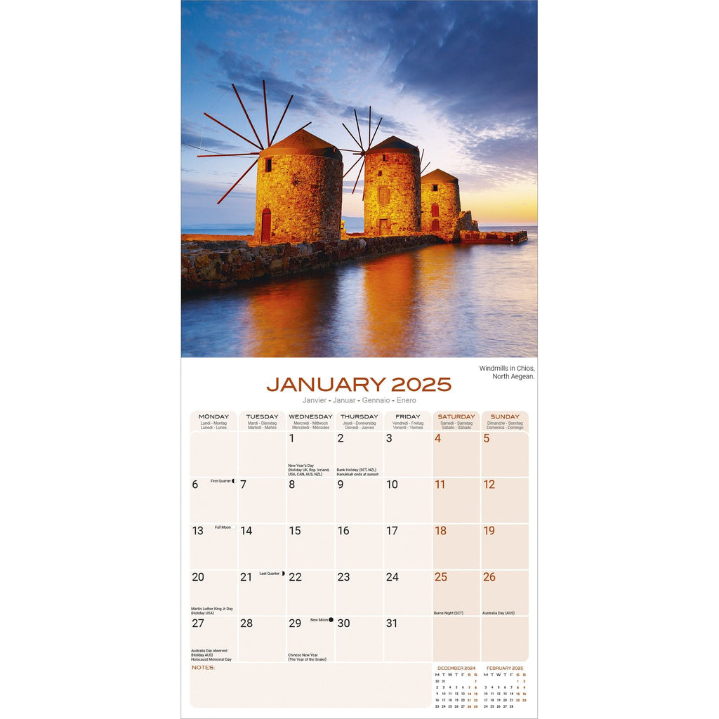 Greek Islands Calendar 2025