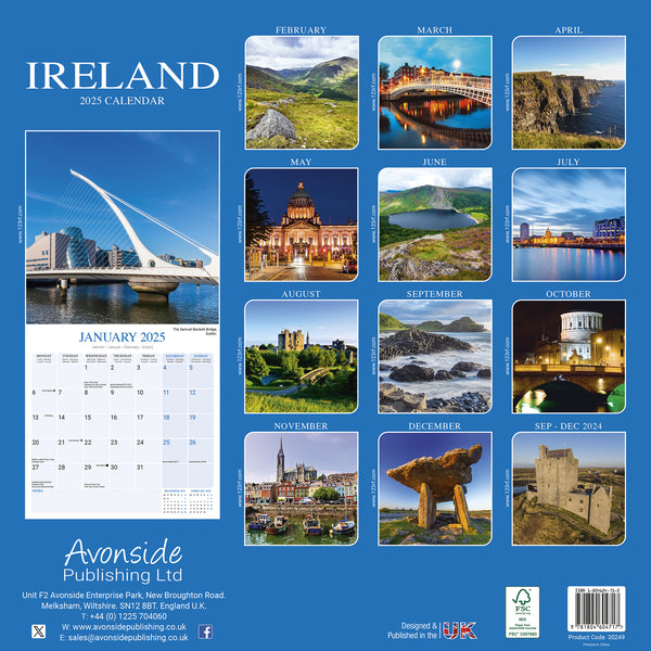 Ireland Calendar 2025