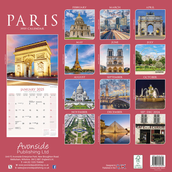 Paris Calendar 2025