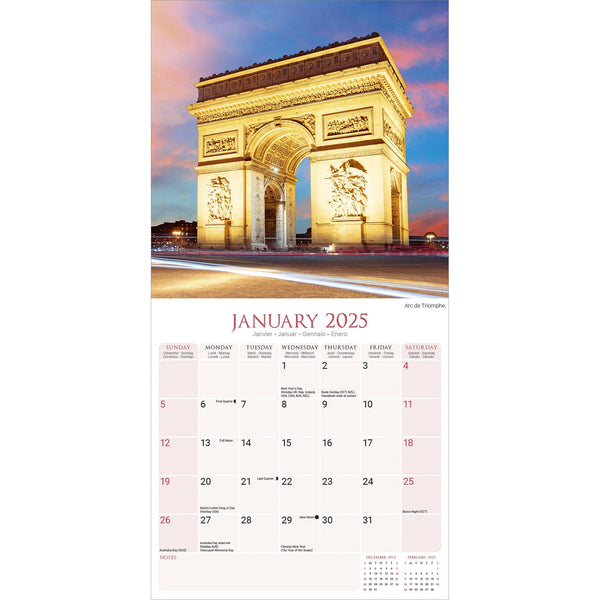 Paris Calendar 2025