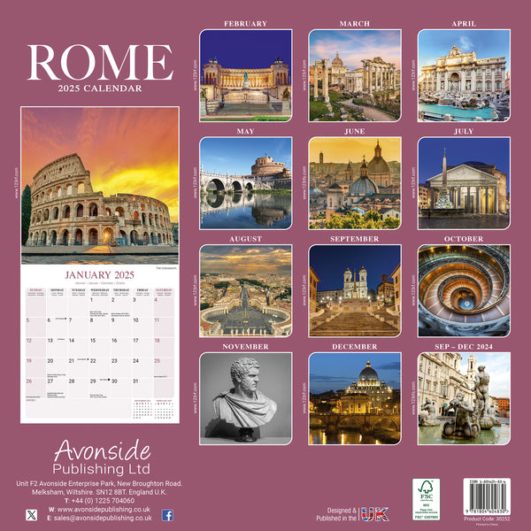 Rome Calendar 2025