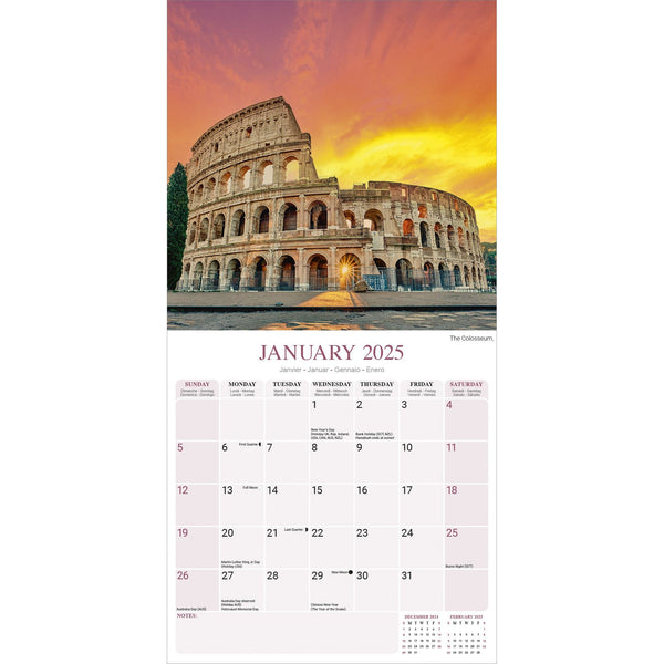 Rome Calendar 2025