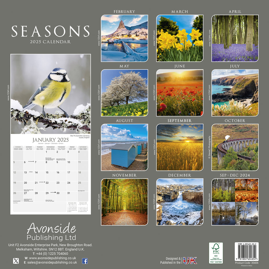Seasons Calendar 2025