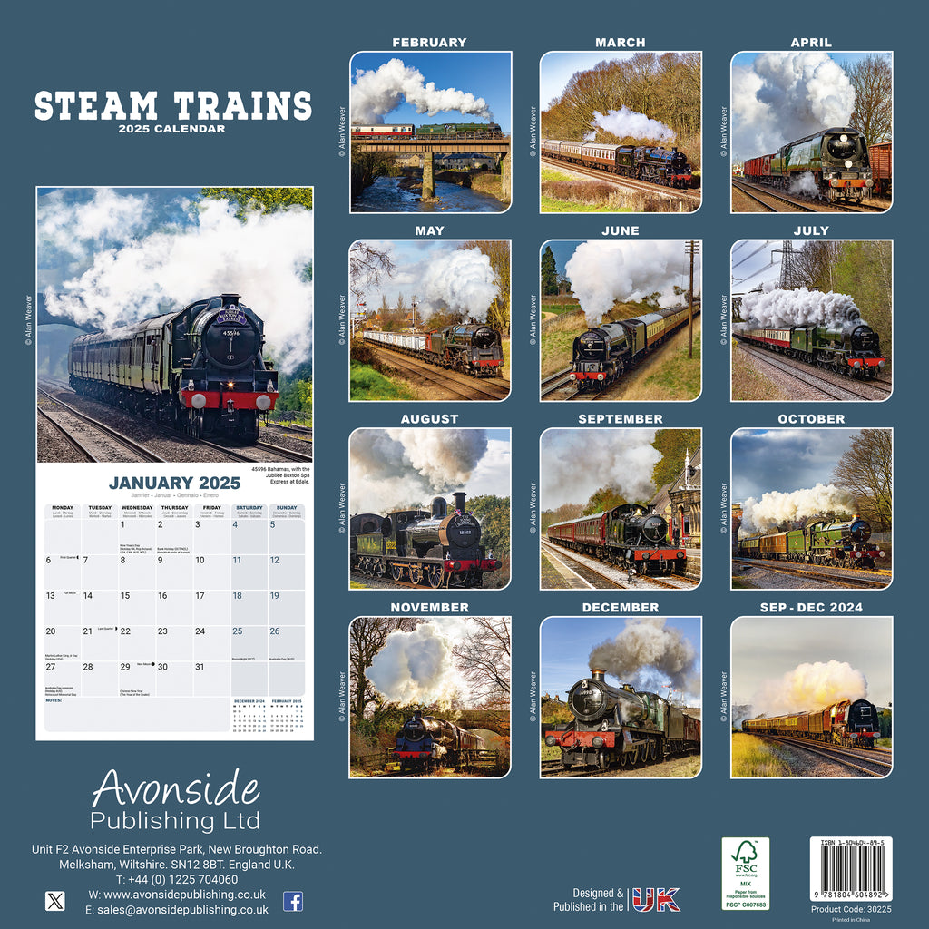 Steam Trains Calendar 2025 Avonside Publishing Ltd Steam Events Calendar 2025