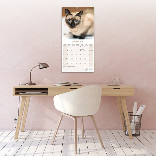Siamese Cats Calendar 2026