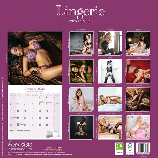 Lingerie Calendar 2026