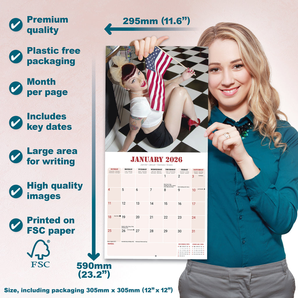 Printable Pin Up Calendar Printable Pin Up Calendar