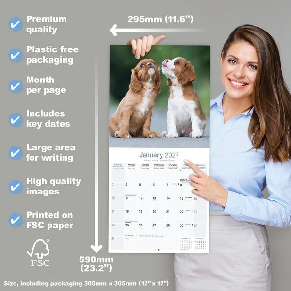 Cavalier King Charles Spaniel Calendar 2027