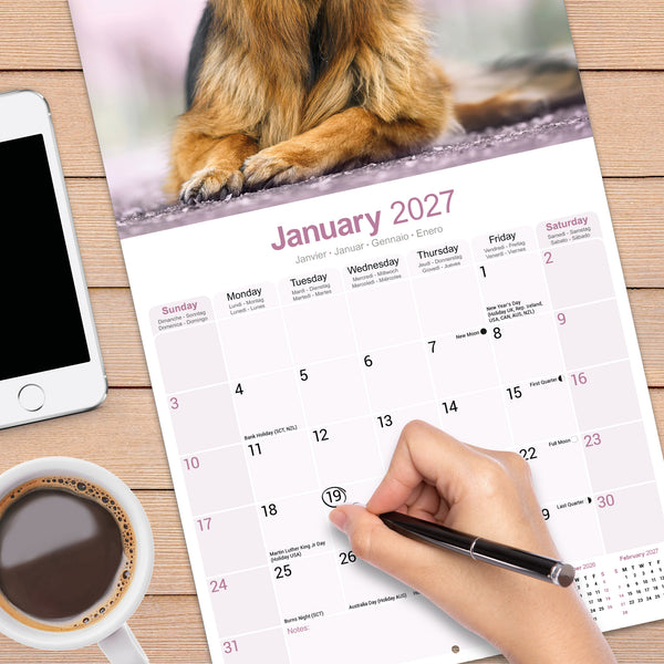 German Shepherd Calendar 2027