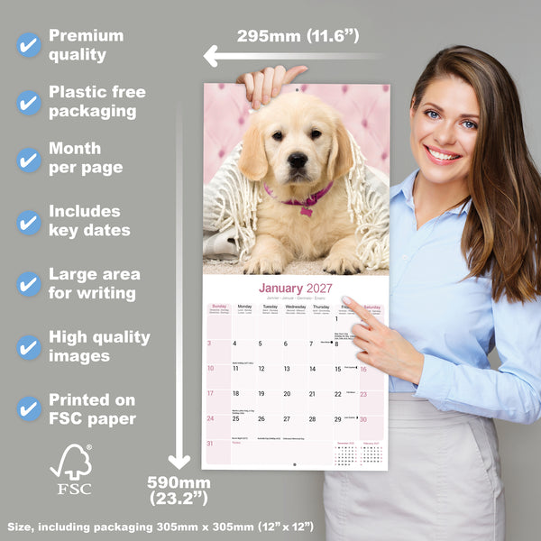 Golden Retriever Calendar 2027