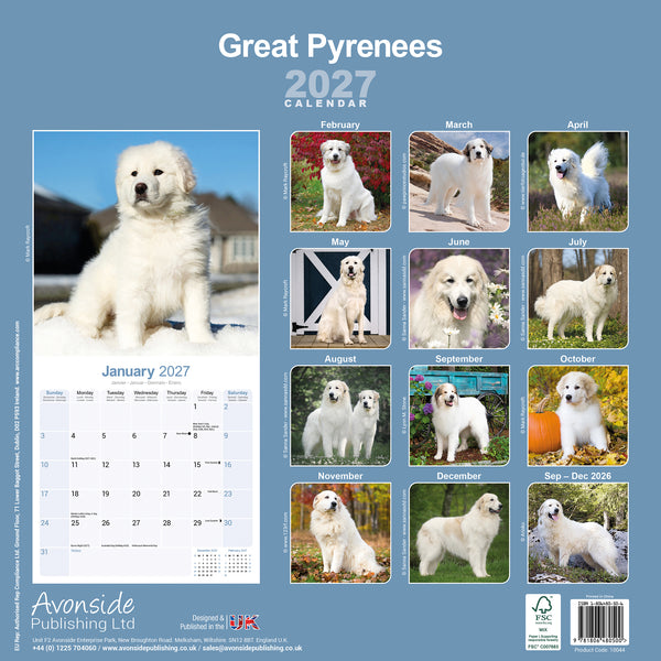 Great Pyrenees Calendar 2027