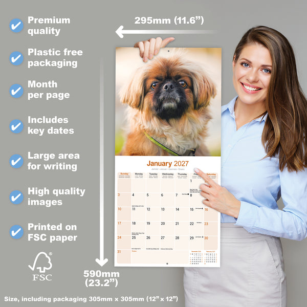 Pekingese Calendar 2027