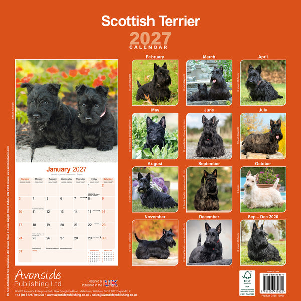 Scottish Terrier Calendar 2027