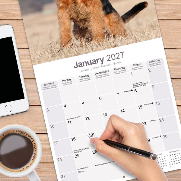 Welsh Terrier Calendar 2027