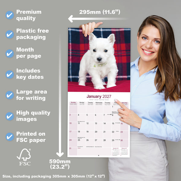 West Highland White Terrier Calendar 2027