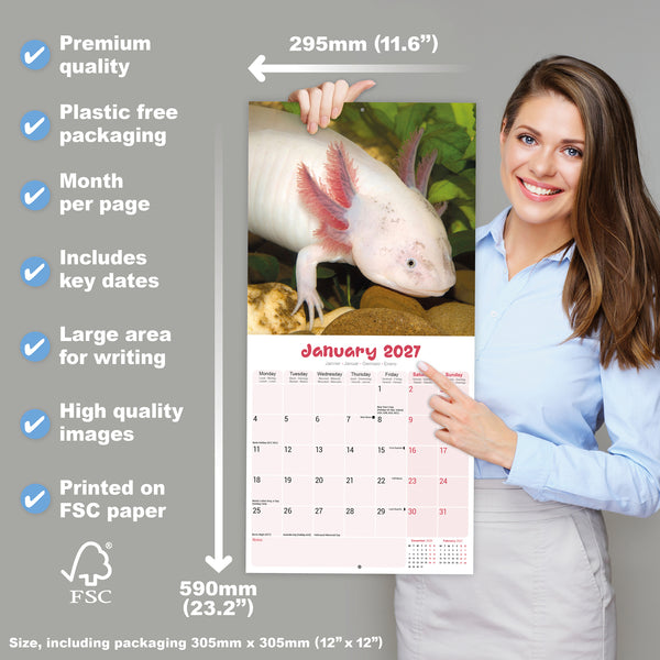 Axolotls Calendar 2027