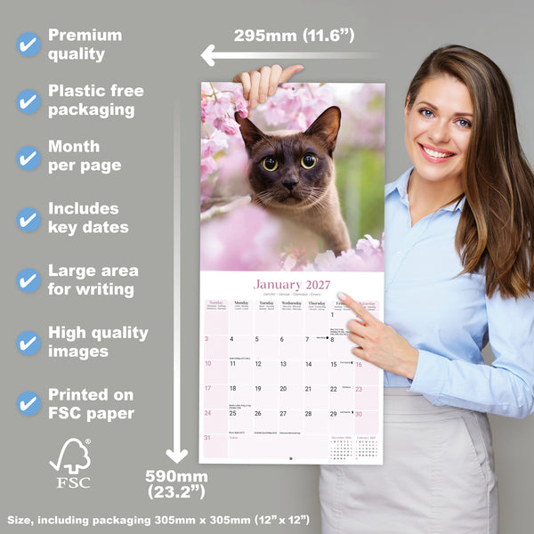 Burmese Cats Calendar 2027
