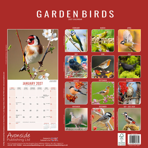 Garden Birds Calendar 2027
