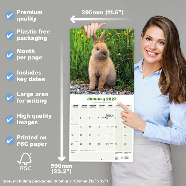 Rabbits Calendar 2027