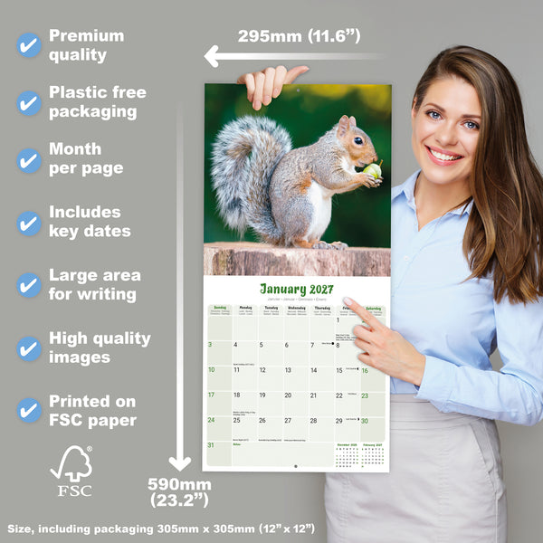 Squirrels Calendar 2027