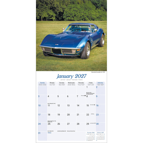 American Classic Cars Calendar 2027