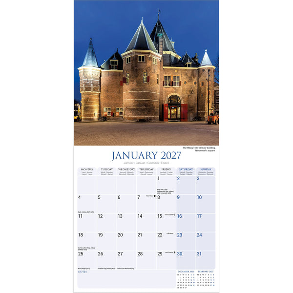 Amsterdam Calendar 2027