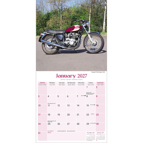 Classic British Bikes Calendar 2027