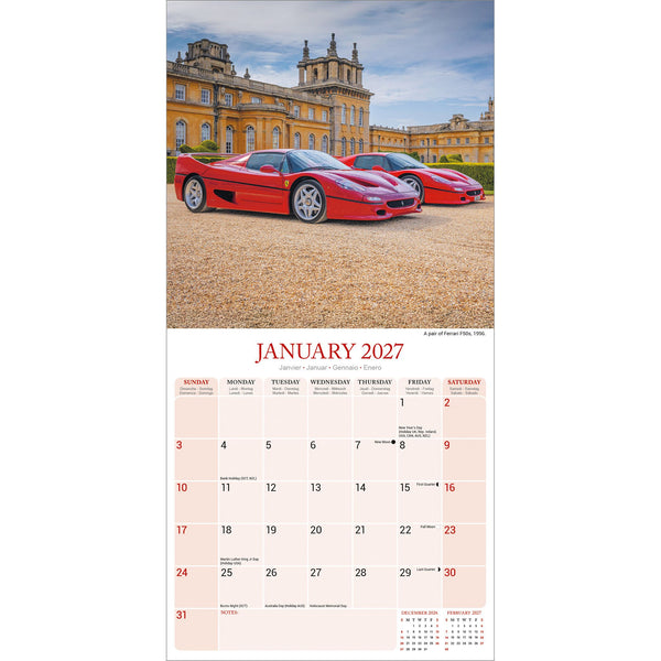Classic Sports Cars Calendar 2027