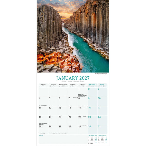 Iceland Calendar 2027