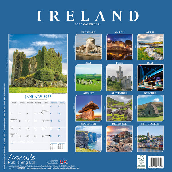 Ireland Calendar 2027