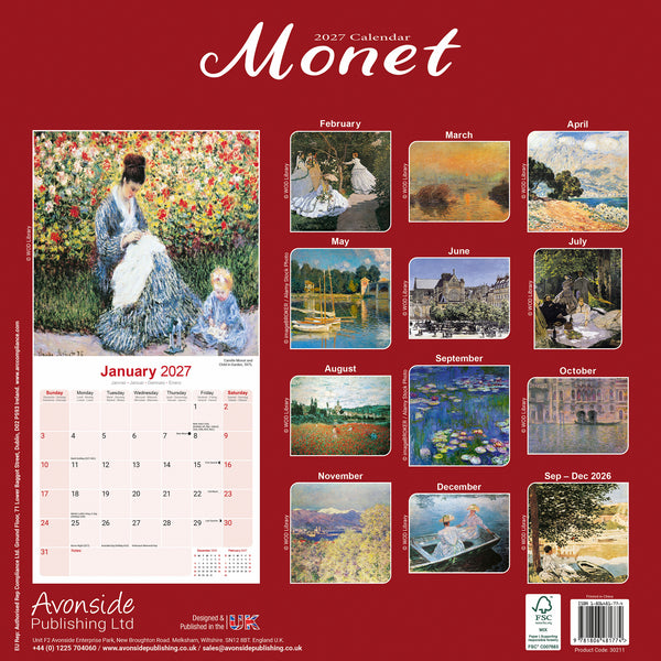 Monet Calendar 2027