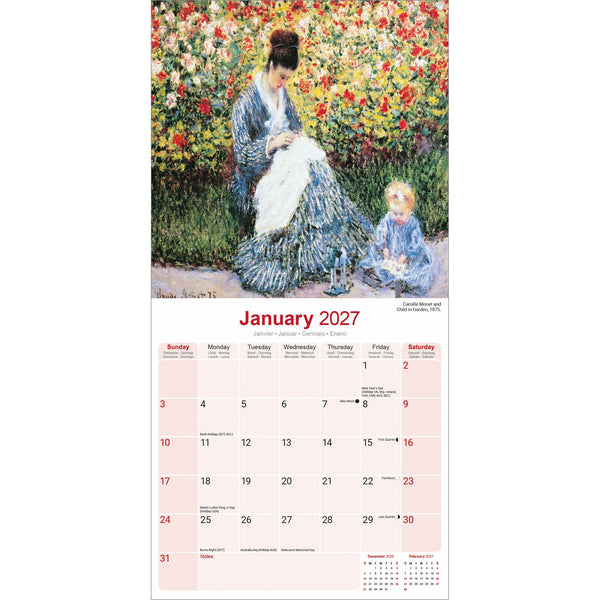 Monet Calendar 2027